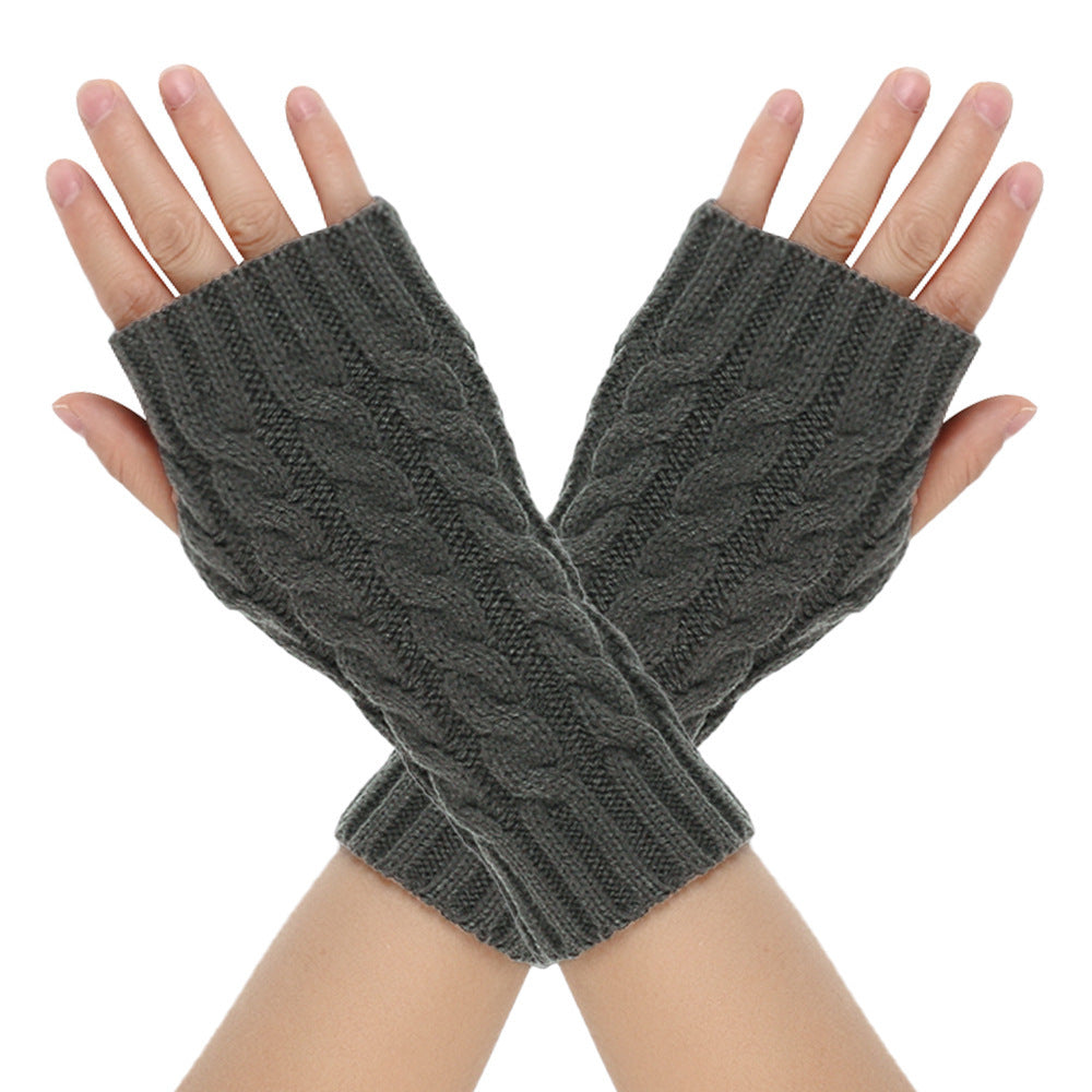 Warm Wool Gloves Winter Men's Open Finger - globaltradeleader