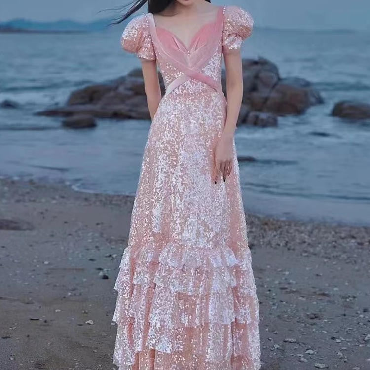 Pink Evening Dress For High End Luxury Women - globaltradeleader