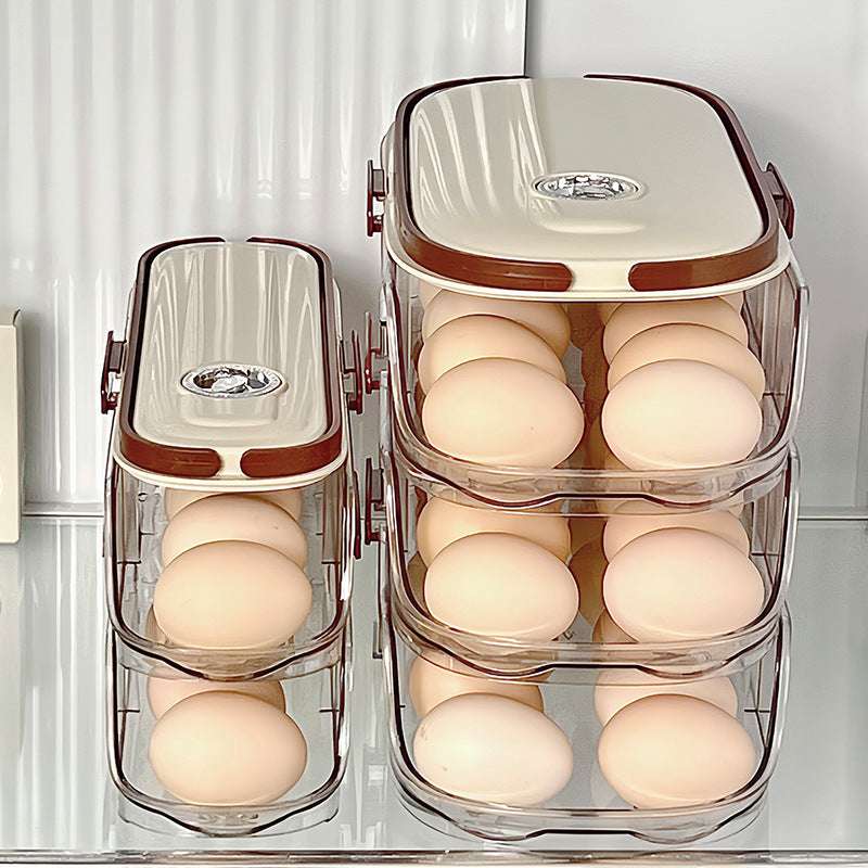Storage Box Kitchen Refrigerator Multi-layer Transparent Egg Holder - globaltradeleader