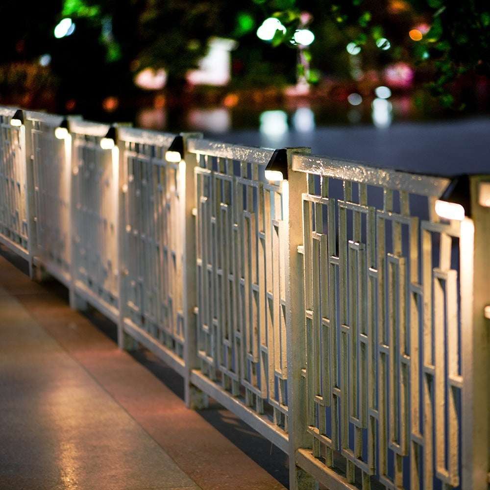 Solar Outdoor Rainproof Courtyard Garden Decoration Stairs Step Light Fence Fence LED Wall Lamp - globaltradeleader