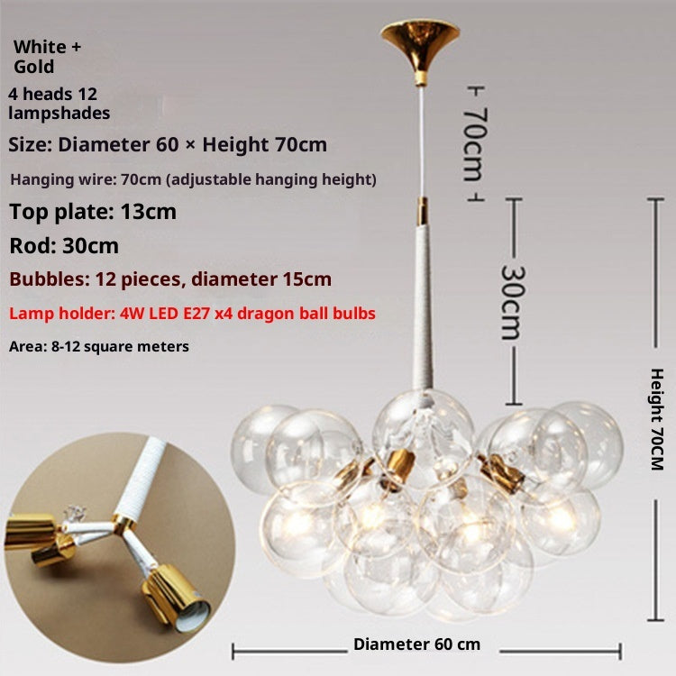 Children's Room Warm Creative Glass Chandelier - globaltradeleader