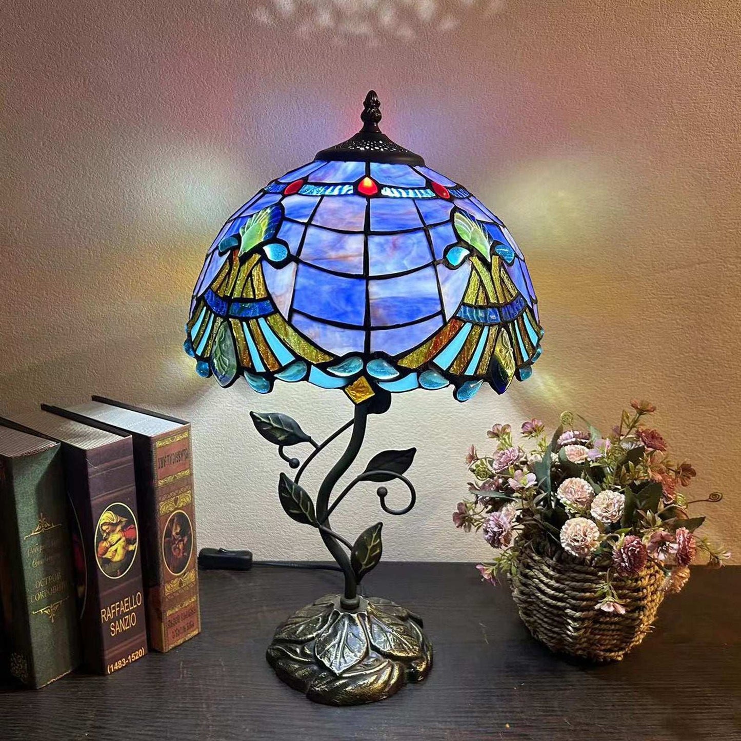 American Pastoral Tiffany 12-inch Table Lamp Living Room Study Bedroom