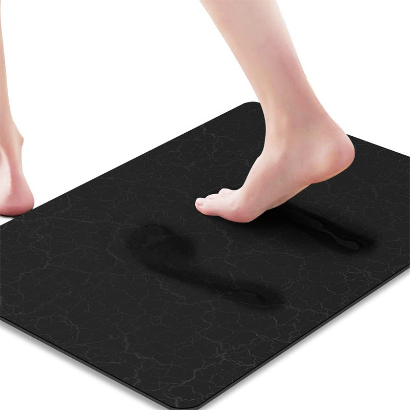 Nordic Light Luxury Marbling Diatom Ooze Absorbent Non-slip Floor Mat Toilet Door Quick-drying Feet - globaltradeleader