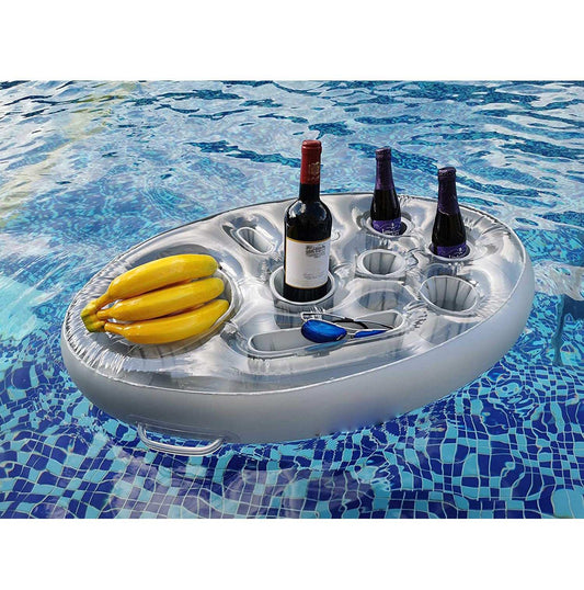 Summer Inflatable Float Beer Drinking Cooler Table Water Play Float Beer Tray Party Bucket Cup Holder For Swimming Pool Party