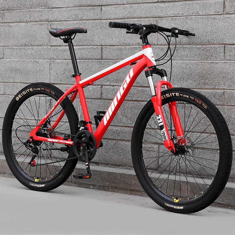 Mountain Bike Bicycle 24 26 Inch Disc Brake Shock Absorption Bicycle Men's And Women's Variable Speed Bicycle