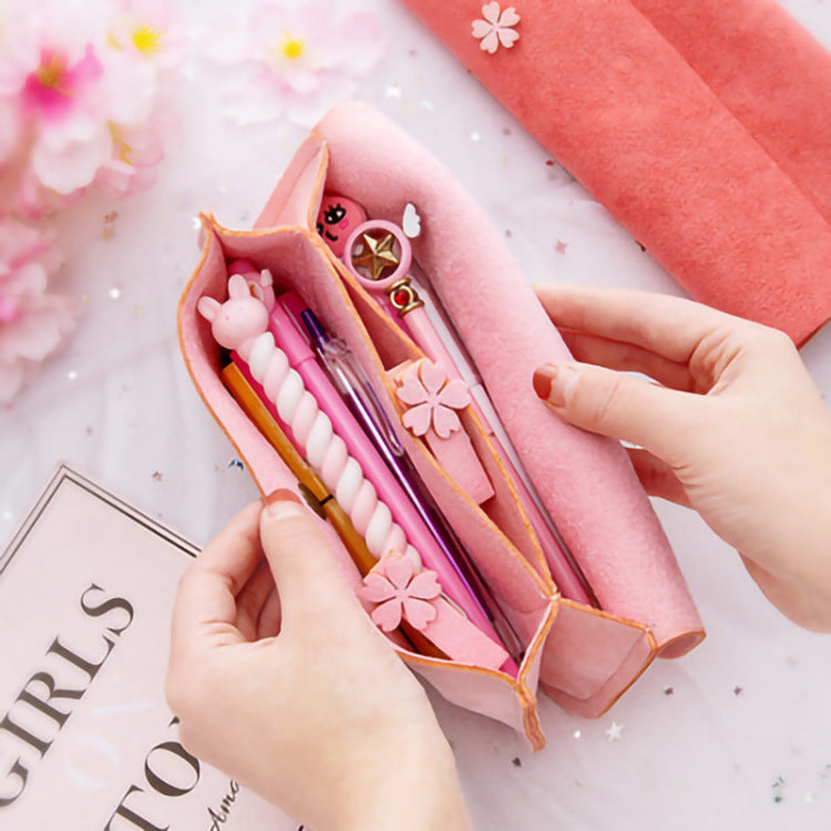 Fashionable Personality Furry Material Gift Box Pencil Case