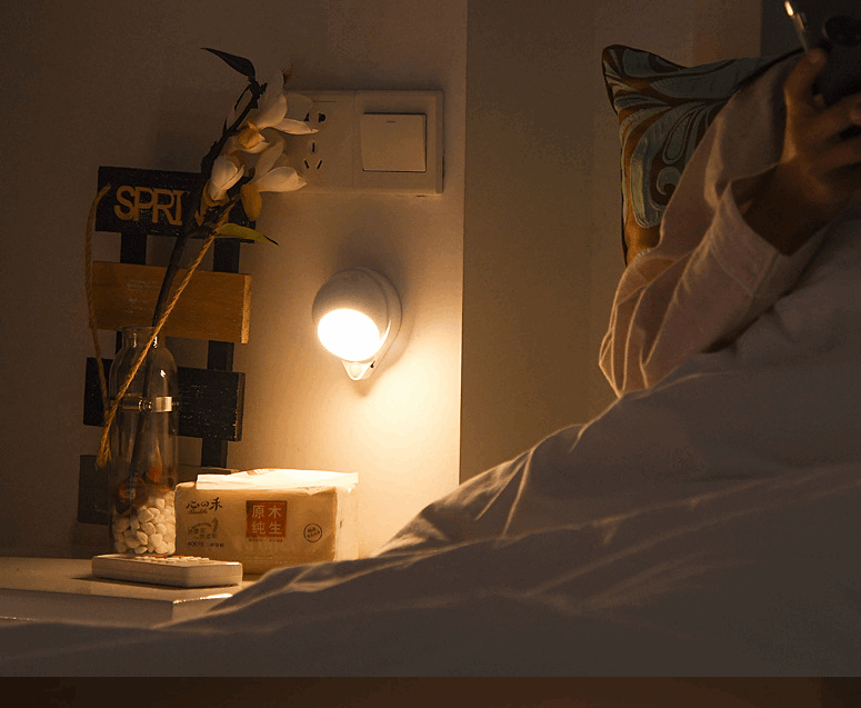 LED Smart Sensor Night Light 360 Degree Rotating Infrared Wireless USB Charging Outdoor Indoor Cabinet Aisle Staircase Wall Lamp