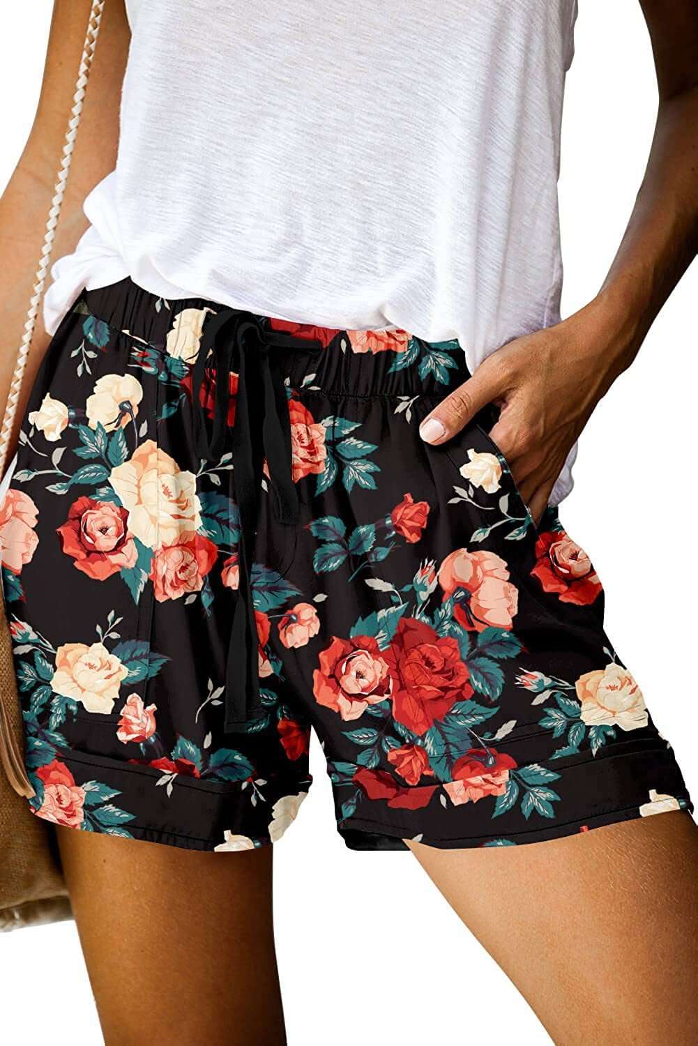 Summer Printed High Waist Straight Shorts Women's Casual Pants - globaltradeleader