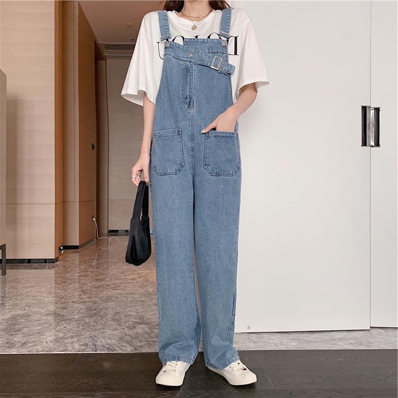 Women's Retro Hong Kong Style Loose Big Pocket Jeans - globaltradeleader