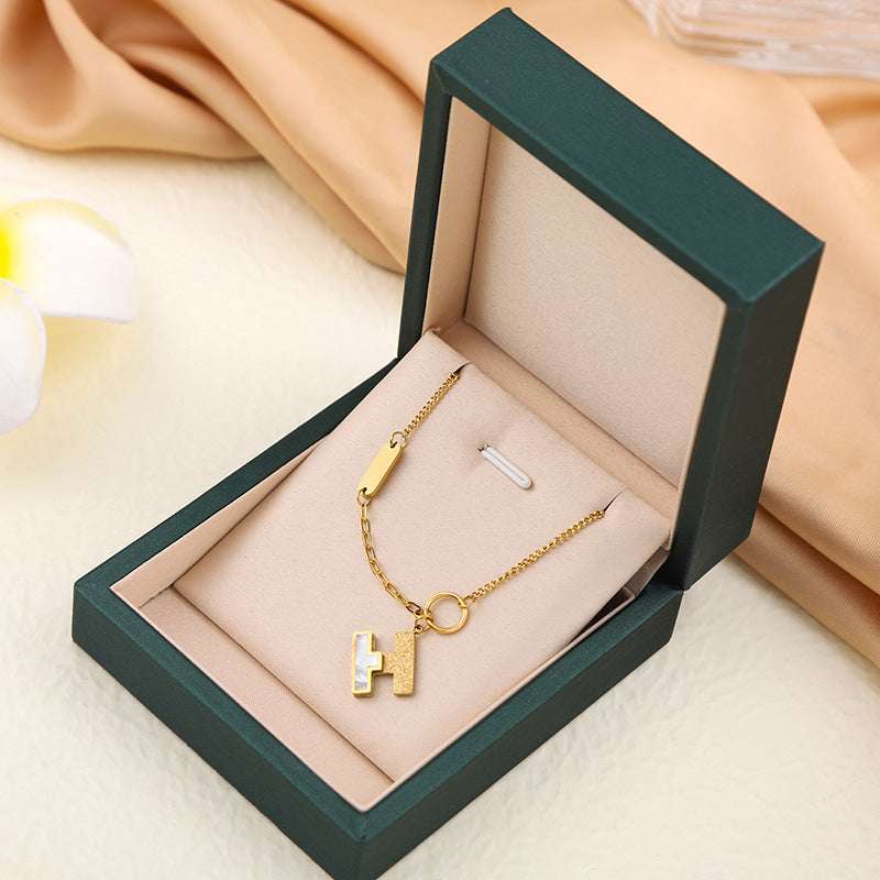 Letter H Necklace Ins Fashion Jewelry
