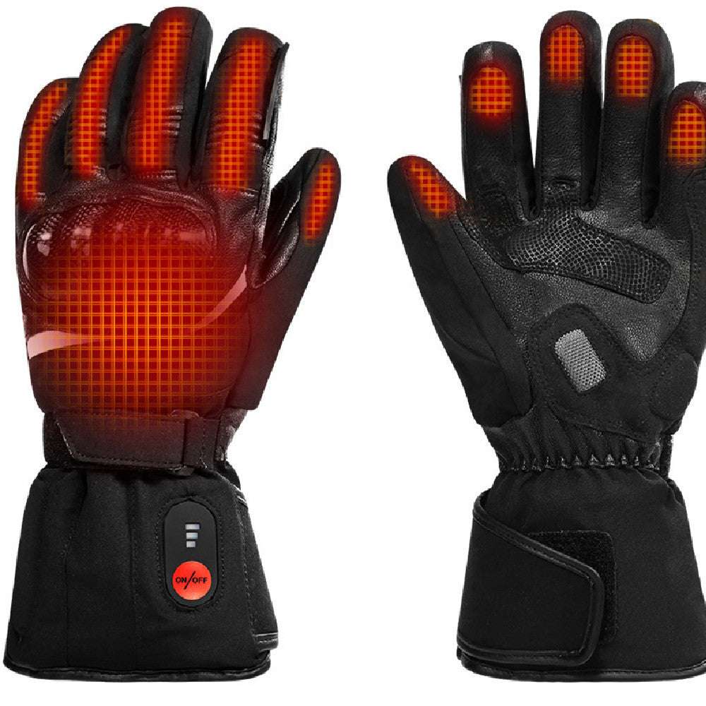 Autumn And Winter Warm Motorcycle Riding Gloves Lithium Battery Heating - globaltradeleader