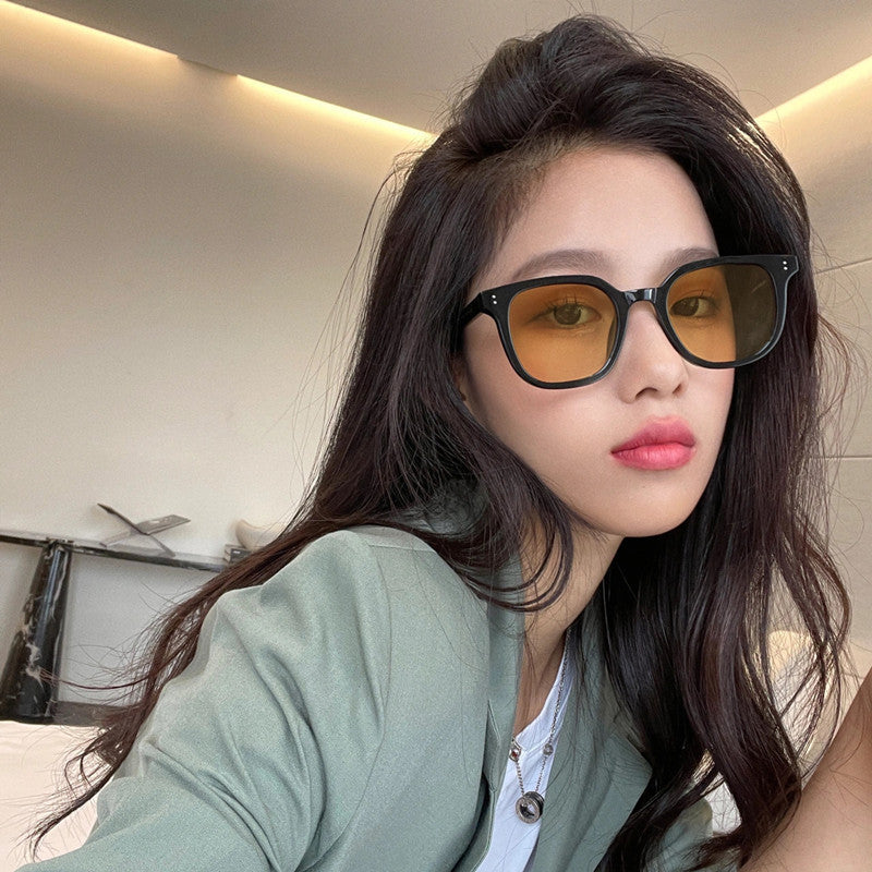 Square Large Face Slim Fashion Glasses