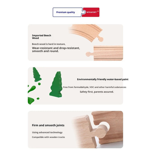 Wooden Track Train With Storage Box Toys - globaltradeleader