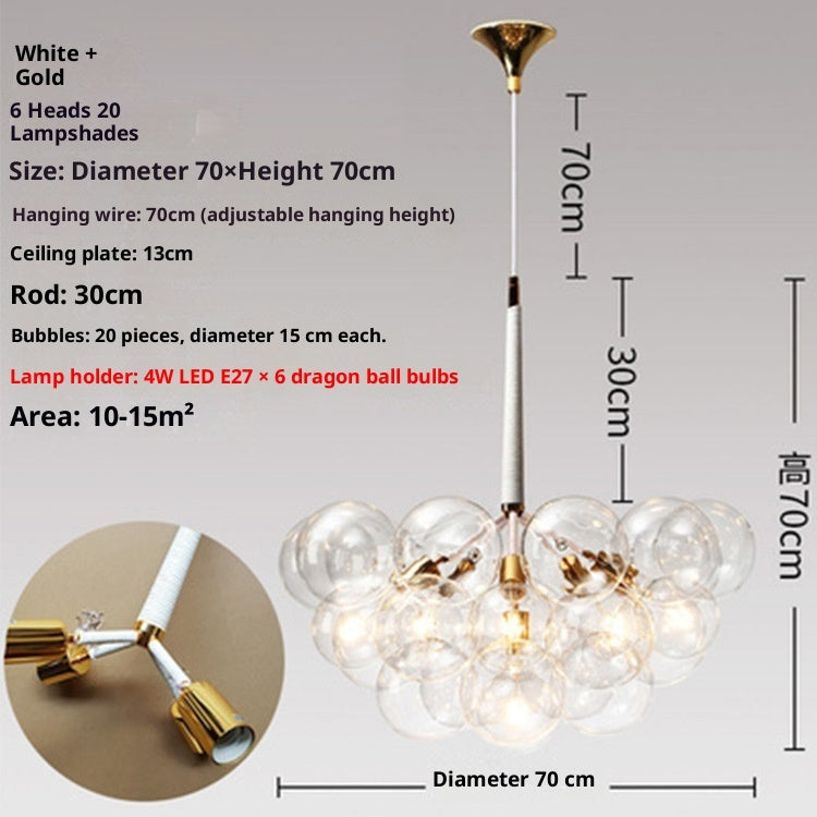 Children's Room Warm Creative Glass Chandelier - globaltradeleader