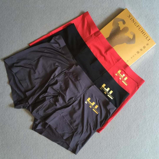 Men's Pants Summer Thin Breathable Cool Traceless One-piece Flat Angle Mid-waist Men's Ice Silk Briefs