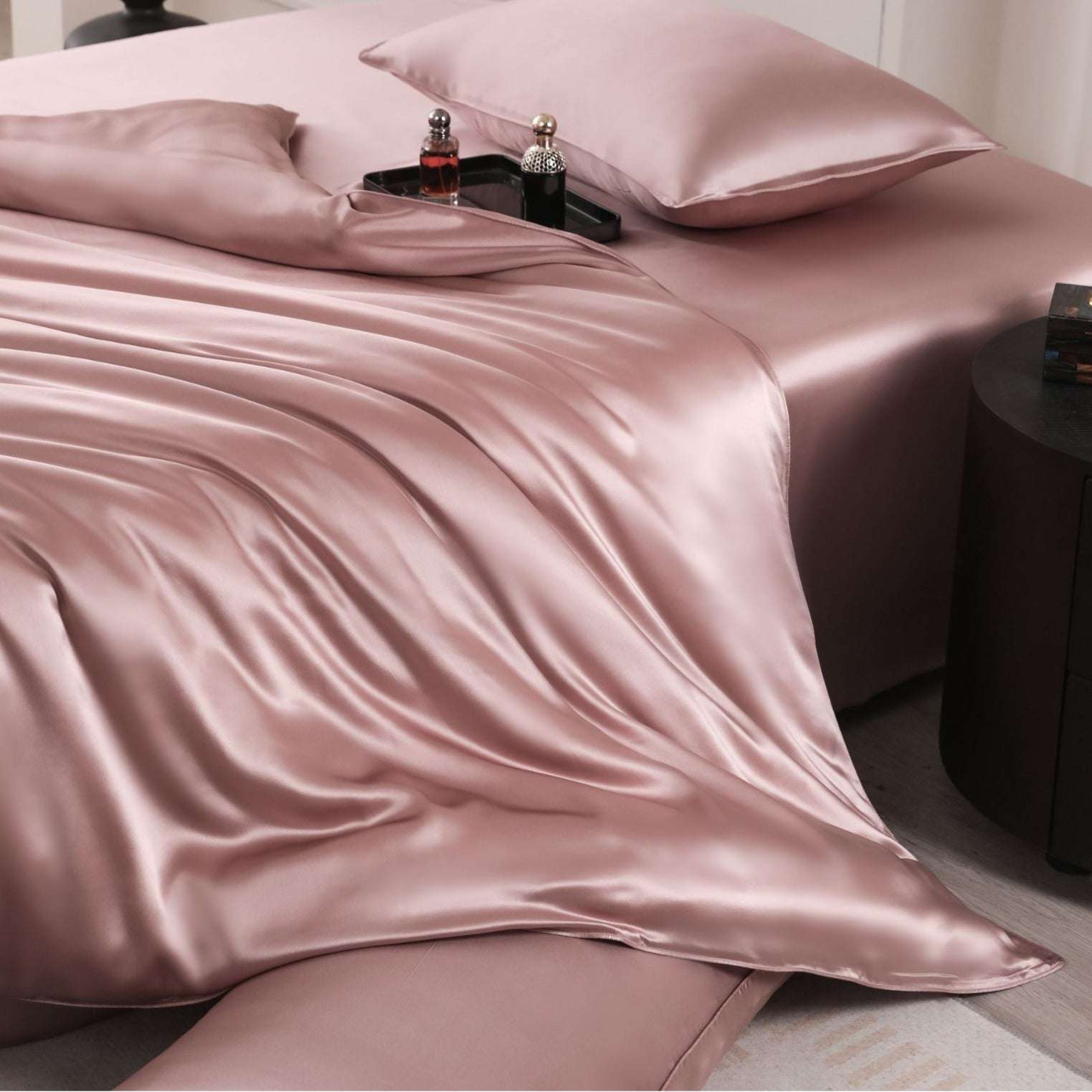 Silk Four-piece Set 19 M Pure Color - globaltradeleader