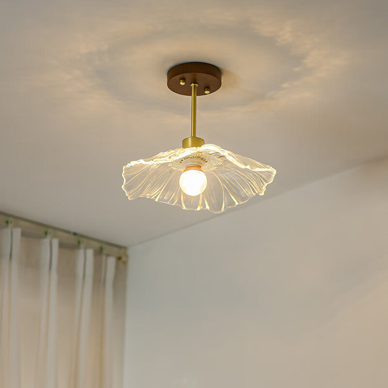 Log Walnut Color Brass Ceiling Lamp - globaltradeleader