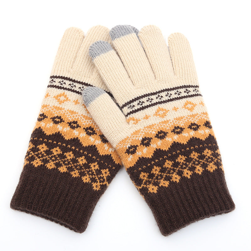 Winter Cashmere-like Fleece-lined Thermal Knitting Gloves