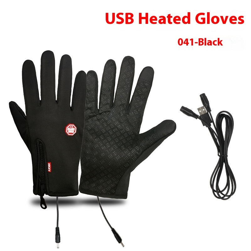 USB Electric Heating Heating Gloves Winter Outdoors Sports Skiing Warm Waterproof Non-slip - globaltradeleader