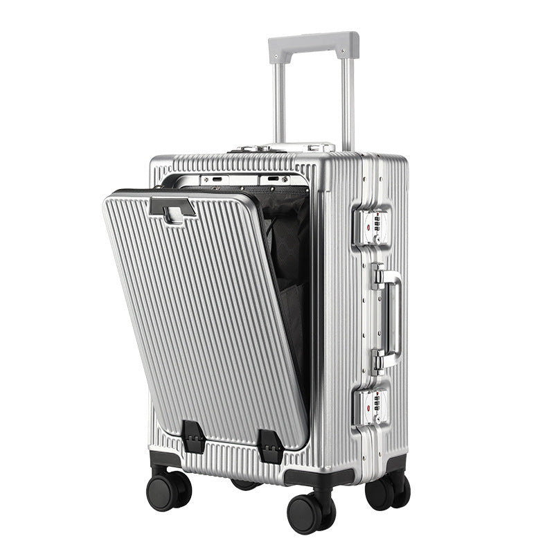 Trolley Aluminum Frame Large Capacity Front Opening Luggage - globaltradeleader