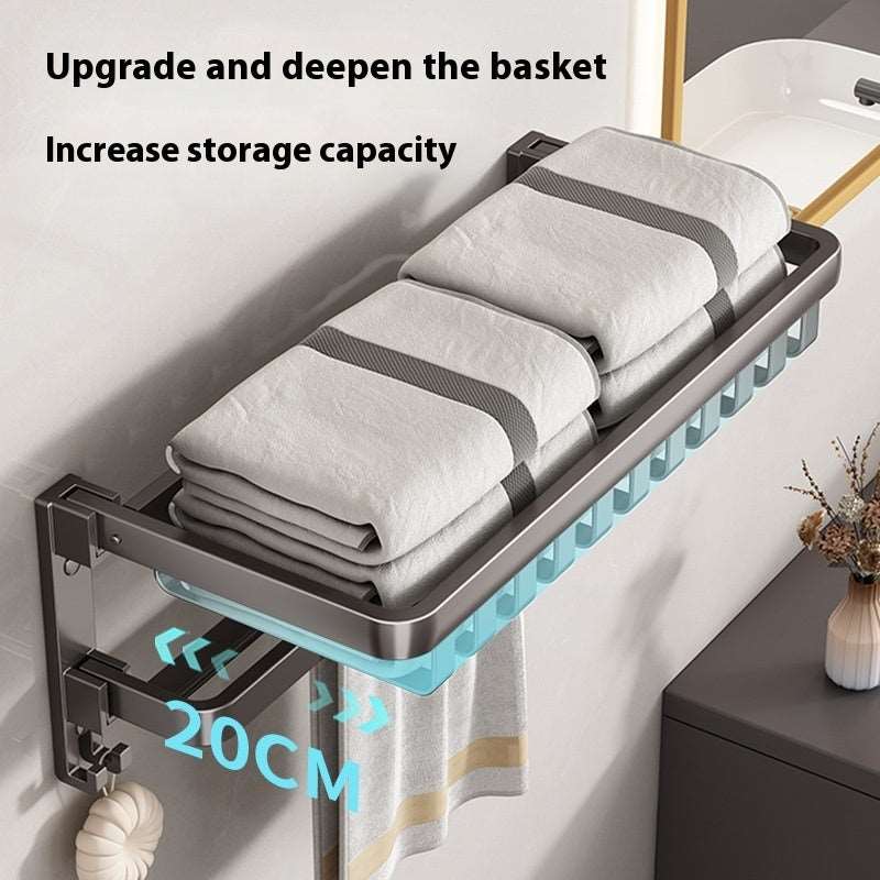 Gun Gray Towel Rack Bathroom Punch-free Bathroom Rack - globaltradeleader