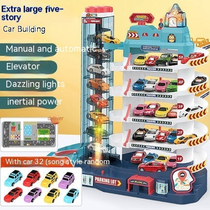 Children's Rail Car Building Toy Multi-storey Parking Lot - globaltradeleader