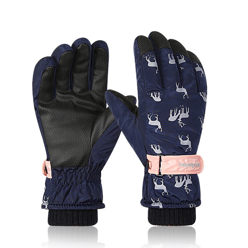 Cycling Three-layer Velvet-filled Cotton-filled Warm Gloves