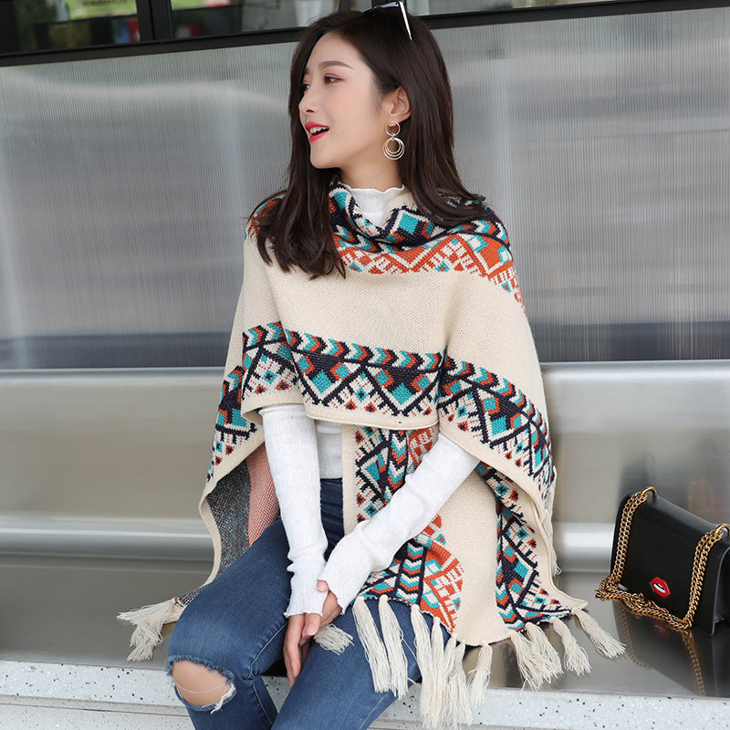 Women's Fashionable And Warm Woolen Shawl Scarf