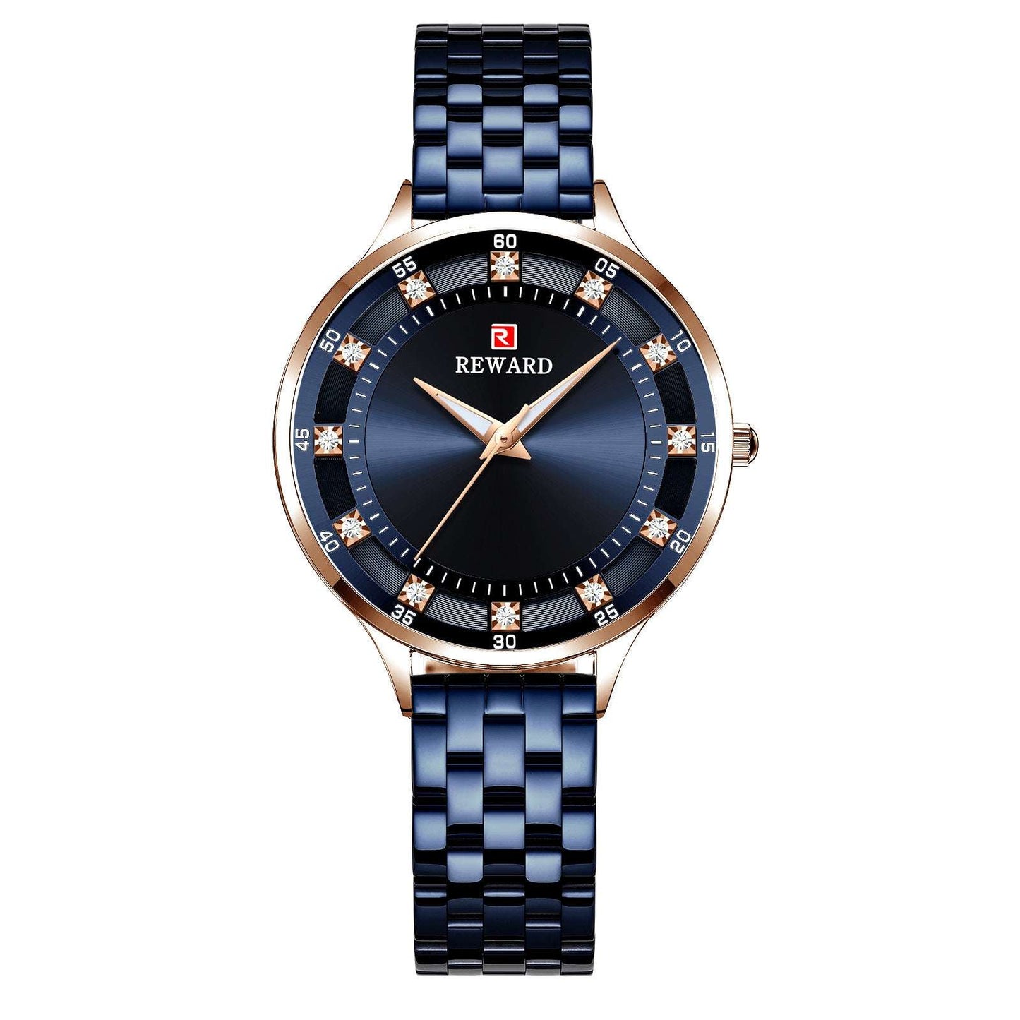 Fashion Steel Belt Quartz Diamond Women's Watch Waterproof - globaltradeleader