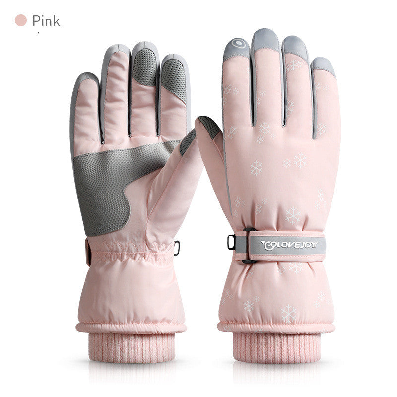 Cycling Three-layer Velvet-filled Cotton-filled Warm Gloves