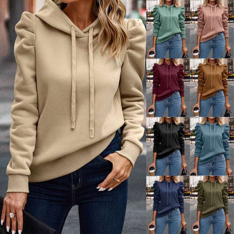 Solid Color Long-sleeved Casual Women's Top Sweater - globaltradeleader