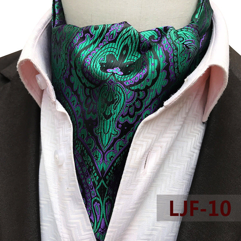 Men's Scarf Jacquard Polyester Fashionable And Warm