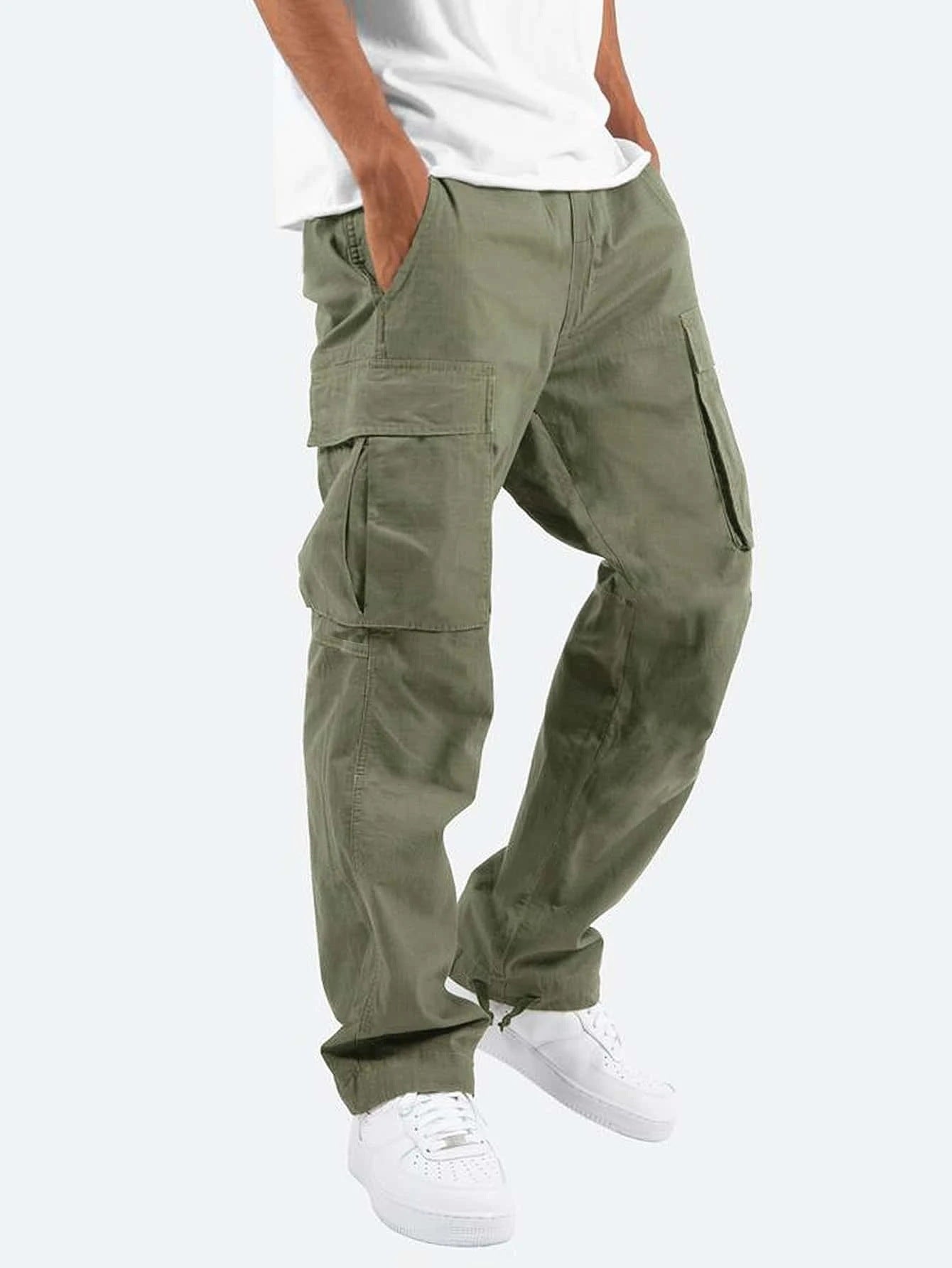 Men's Workwear Drawstring Multi-pocket Casual Pants - globaltradeleader