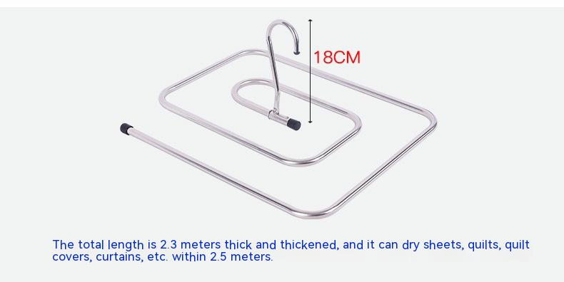 Stainless Steel Spiral Multi-functional Windproof Rotating Clothes Hanger