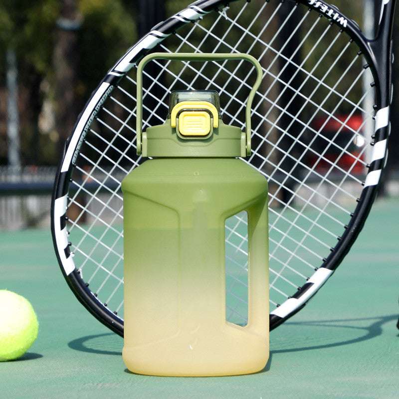Large Capacity Straw Cup Gradient Plastic Water Bottle