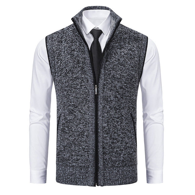 Men's Stand Collar Sweater Knitted Cardigan Coat - globaltradeleader