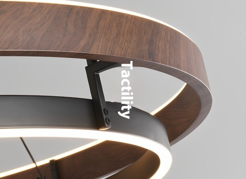 Italian Modern Minimalist Wood Grain Living Room Chandelier - globaltradeleader