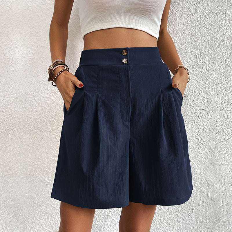 Summer New Loose Pants Casual Women's High Waist Wide Leg Shorts - globaltradeleader