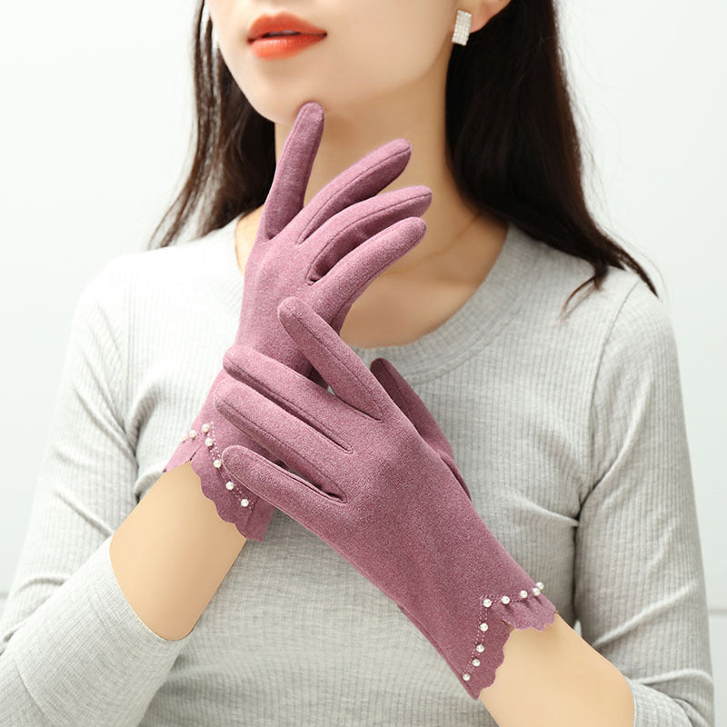 Women's Gloves Autumn And Winter Thin Warm-keeping And Cold-proof Touch Screen - globaltradeleader