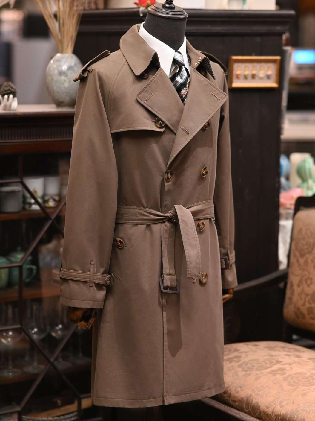 Double Breasted Business Coat British Casual Raglan Sleeve Overcoat - globaltradeleader