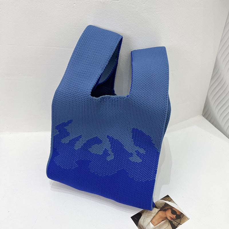 Knitted Colorful Knit Bucket Bag Handle