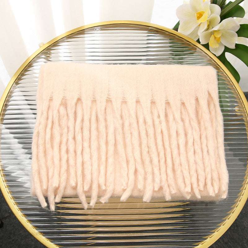 Soft And Warm Tassel Rectangular Scarf Shawl