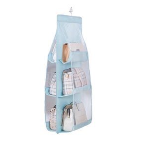 Double-sided Six-layer Visible Transparent Hanging Bag Hanging Storage Hanging Bag