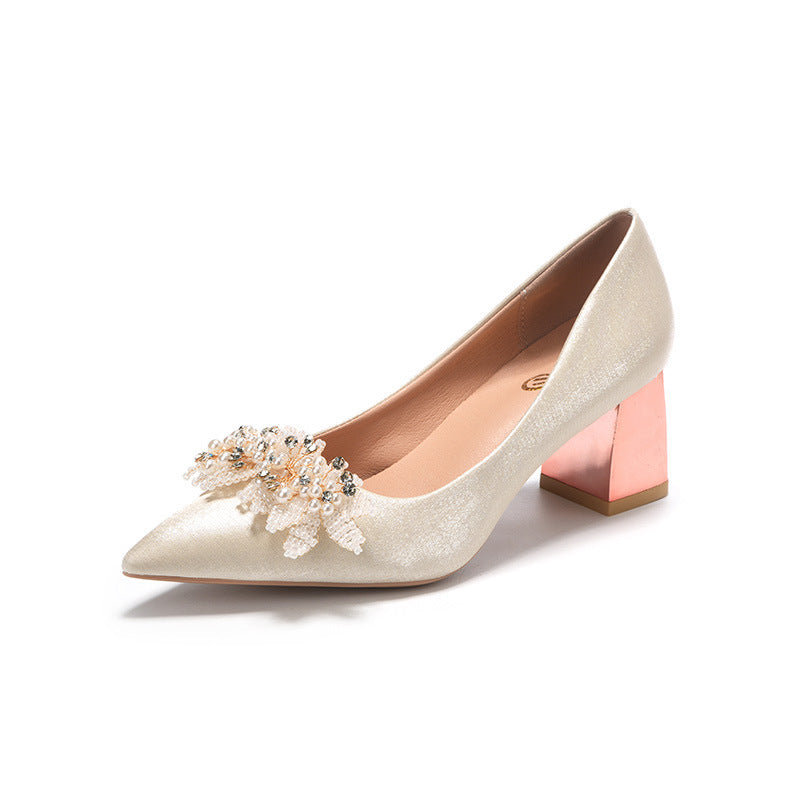 Niche French Style Women's Bridal High Heels - globaltradeleader