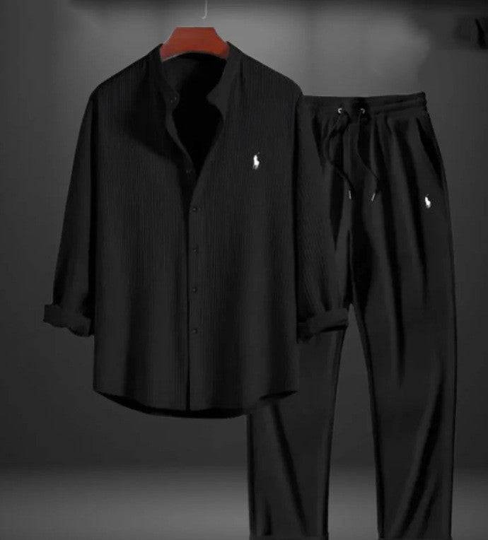 Men's Casual Loose Multi-color Beachwear Cotton And Linen Short Sleeve Suit Two-piece Set - globaltradeleader