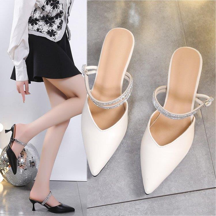 Closed Toe Half Slippers Women's Summer Wear Pointed Toe - globaltradeleader