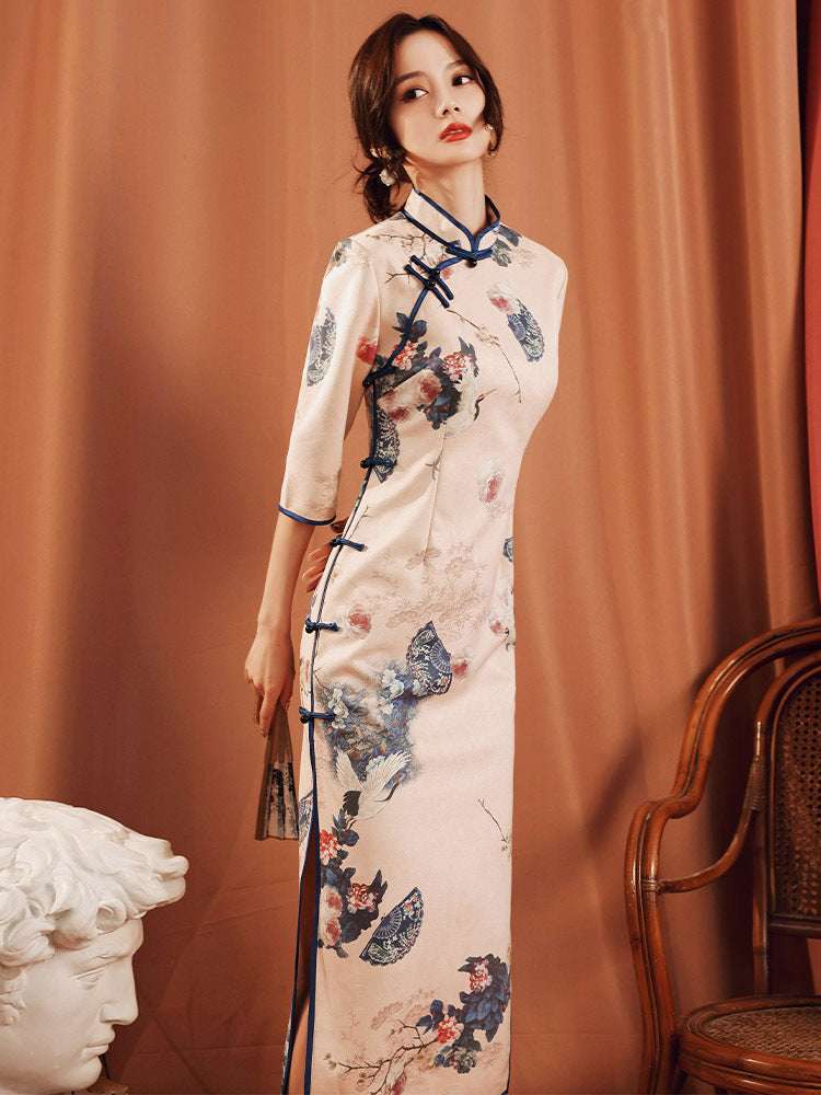Cheongsam Improved Dress Retro French Long