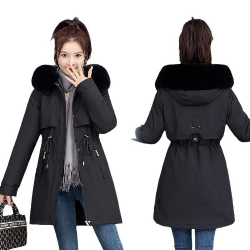 Women's Mid-length Slim Fashion Cotton-padded Jacket - globaltradeleader