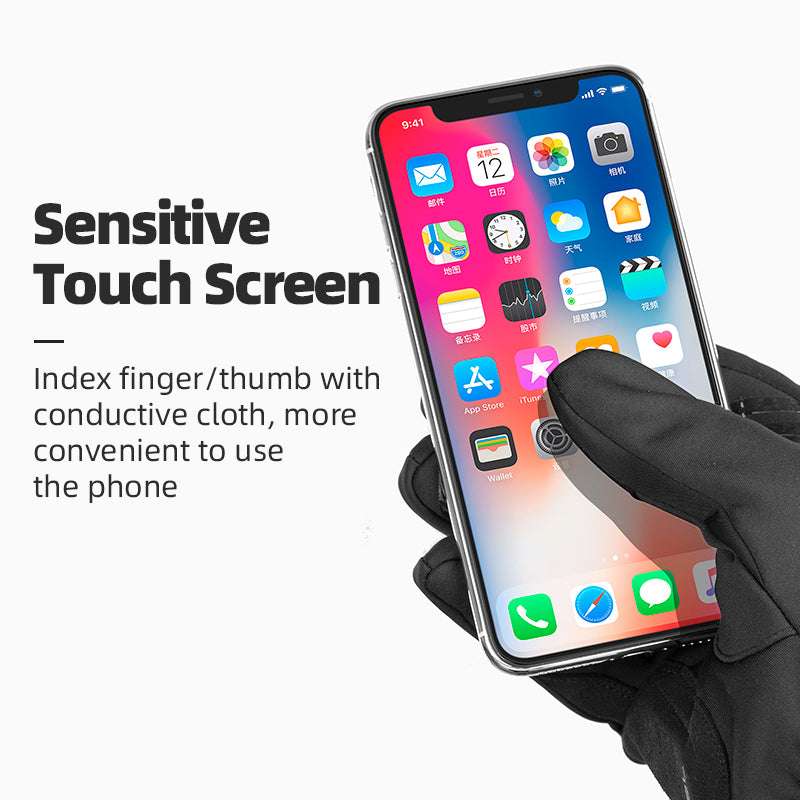 Cycling Gloves Full Finger Warmth Motorcycle Male Reflective Touch Screen