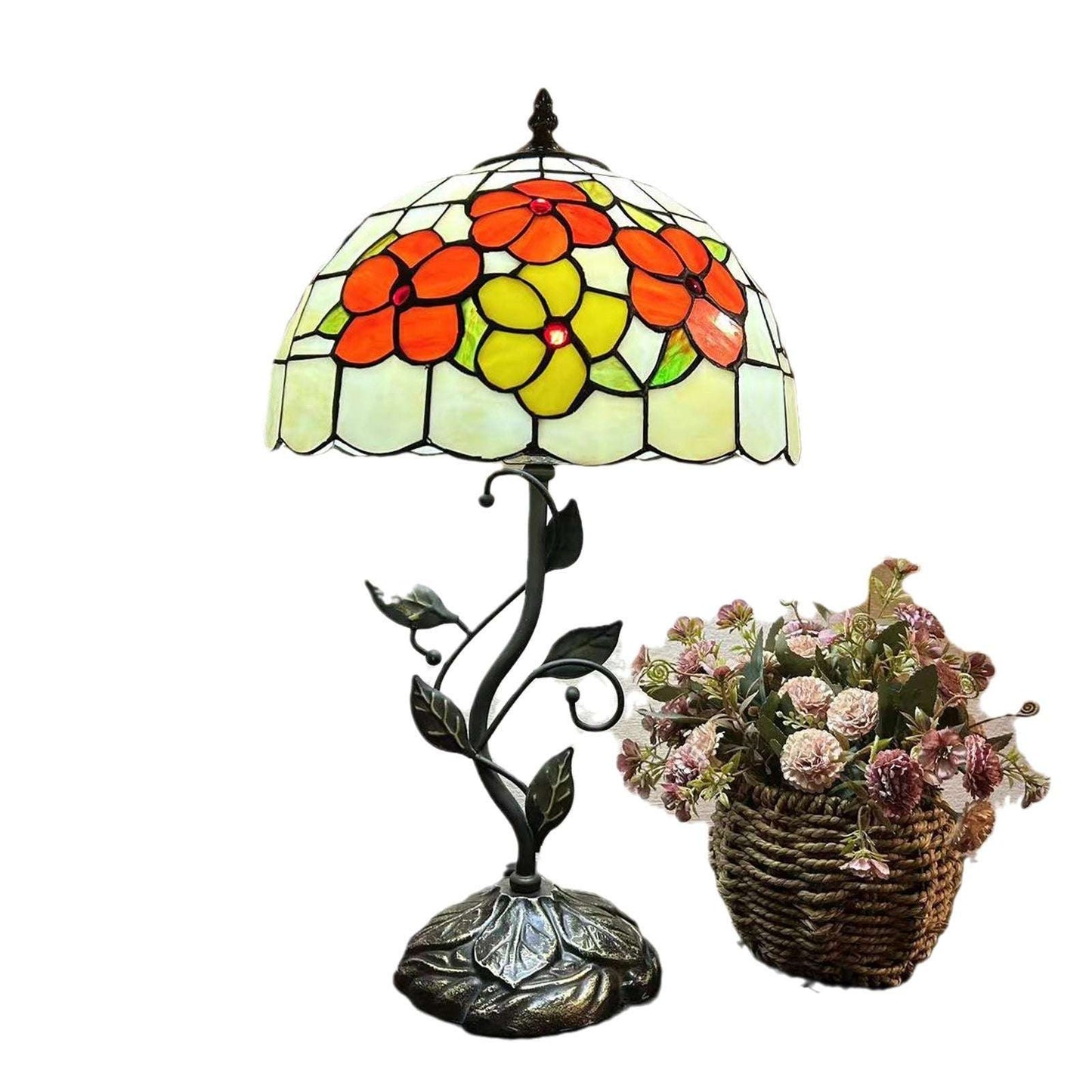 American Pastoral Tiffany 12-inch Table Lamp Living Room Study Bedroom